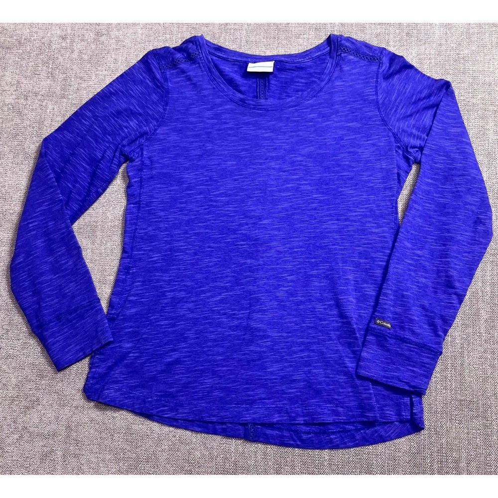 Columbia Sportswear Omni-Wick Shirt Womens Small Blue Long Sleeve Pullover